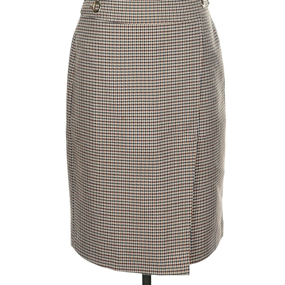 Classic Houndstooth Pencil Skirt